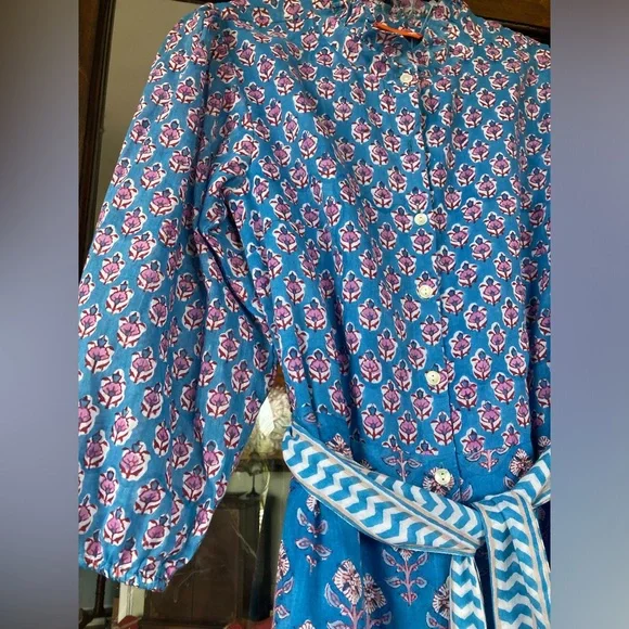 Oliphant blue printed maxi dress - Picture 4 of 6